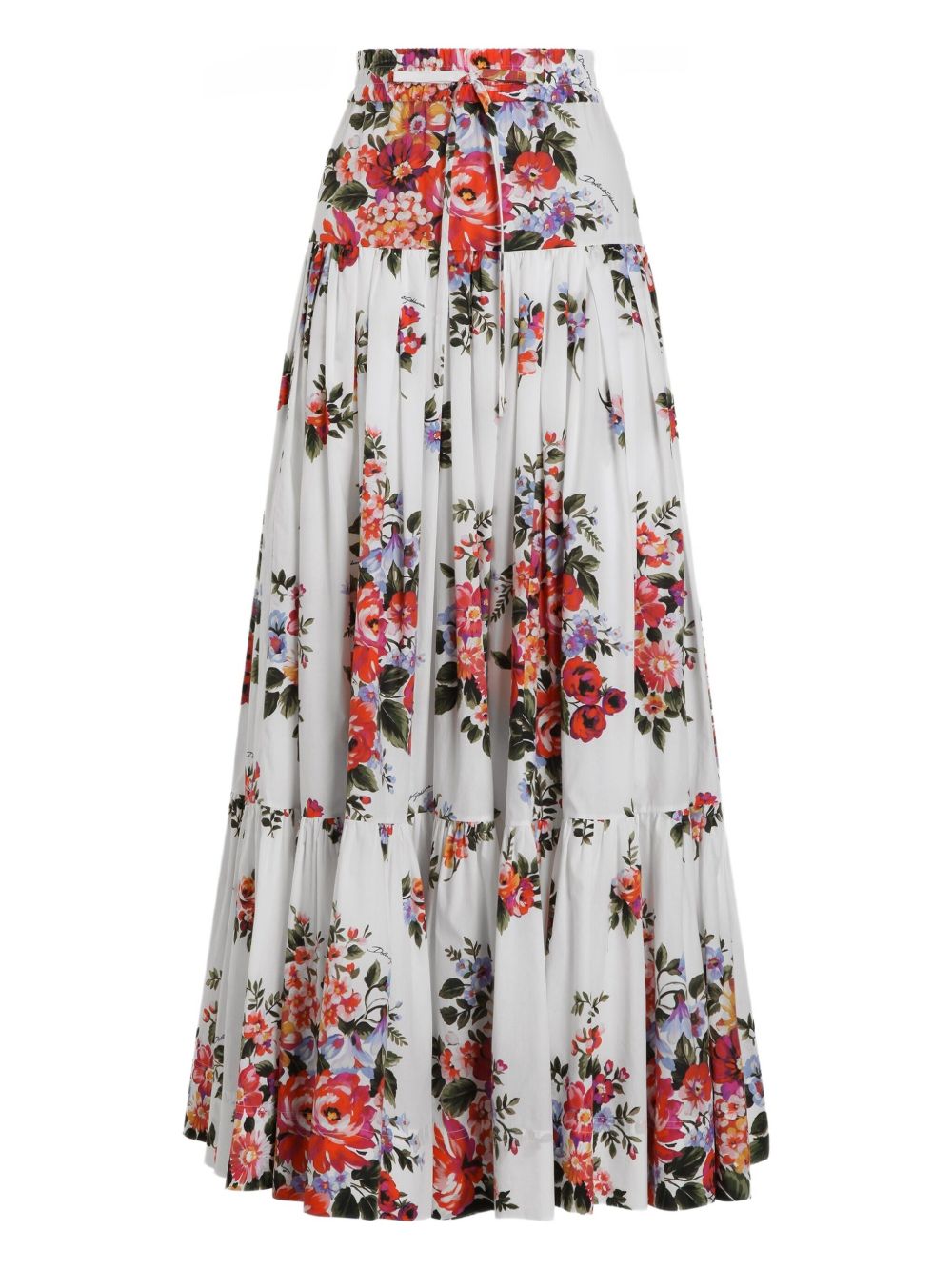 Dolce & Gabbana Skirts — White Floral Tiered Skirt