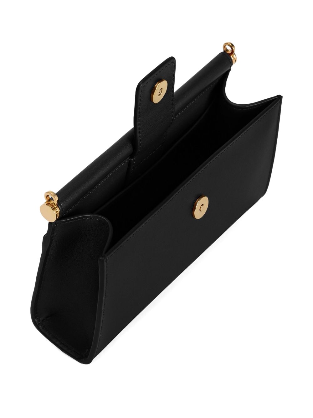Dolce & Gabbana Clutches — Black Leather Phone Bag