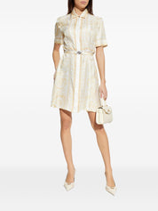 Versace Dresses Golden — Barocco Silk Shirtdress