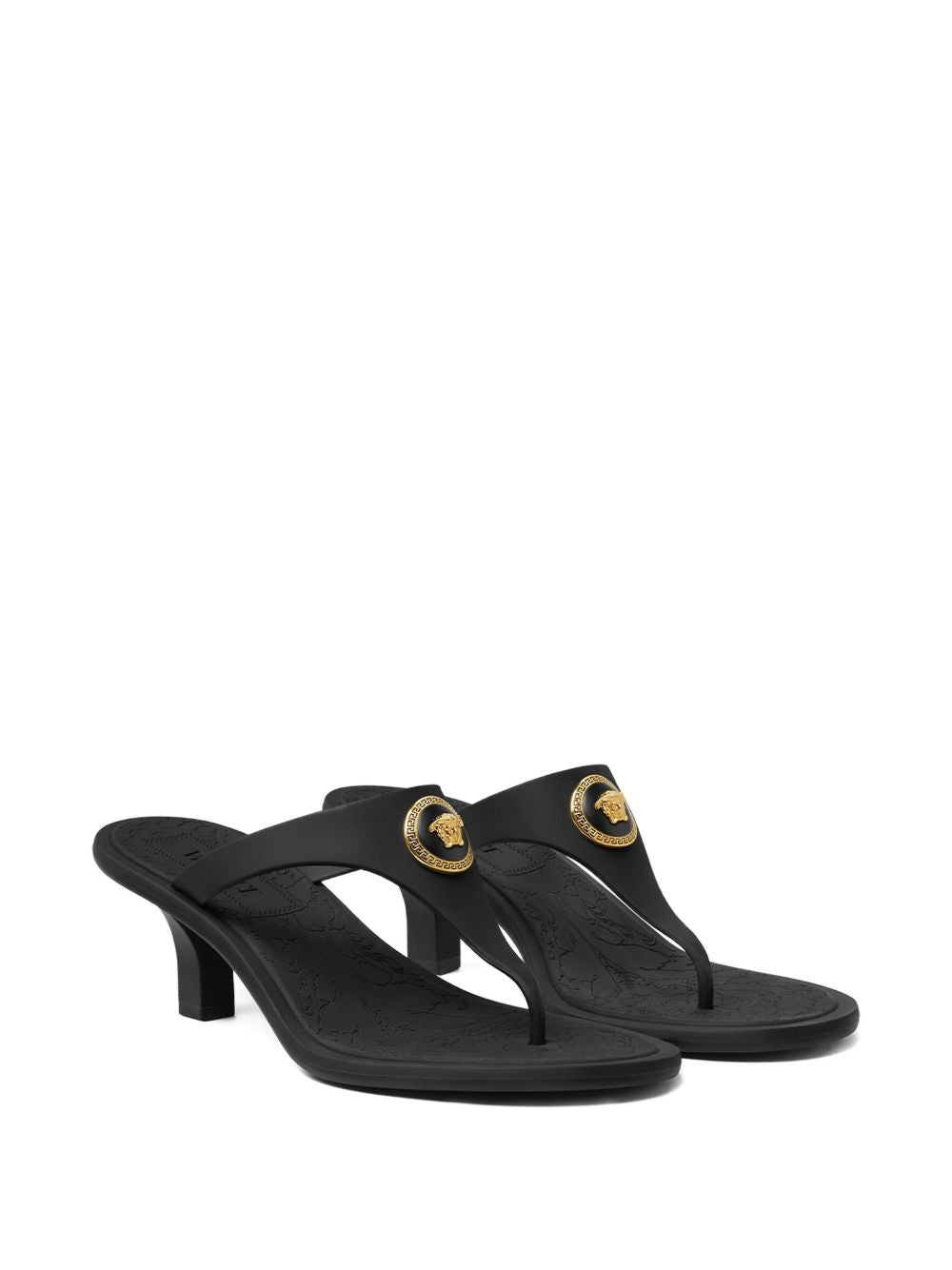 Versace Sandals Black — Women's Thong Sandals