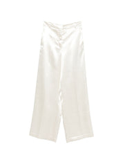 Alysi Trousers White – Shiny Women's Trousers