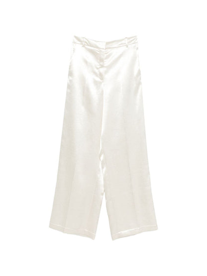 Alysi Trousers White – Shiny Women's Trousers