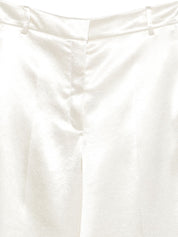 Alysi Trousers White – Shiny Women's Trousers