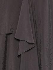 Alysi Grey Silk V‑Neck Dress — New In