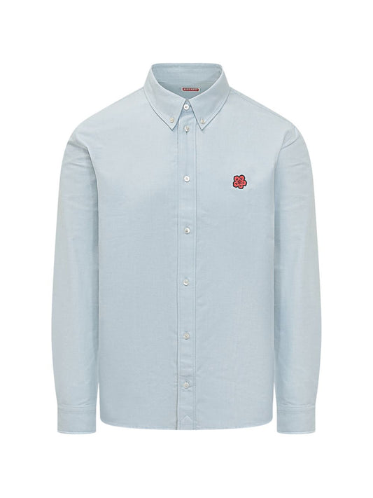 Kenzo Shirts — Clear Blue Button-Down Cotton Shirt