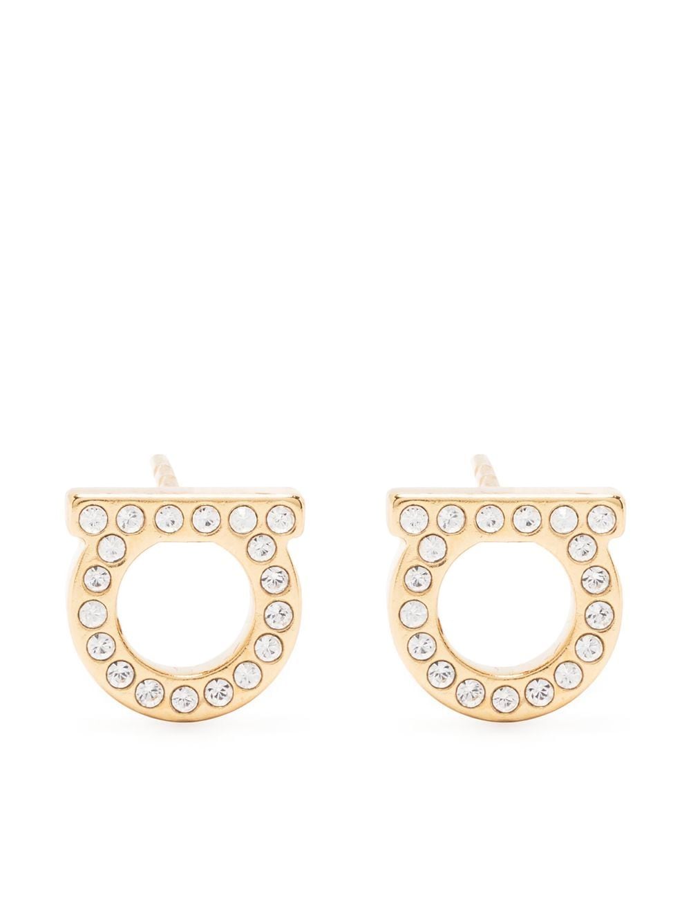 Ferragamo Bijoux Golden Jewellery — Gancini Earrings