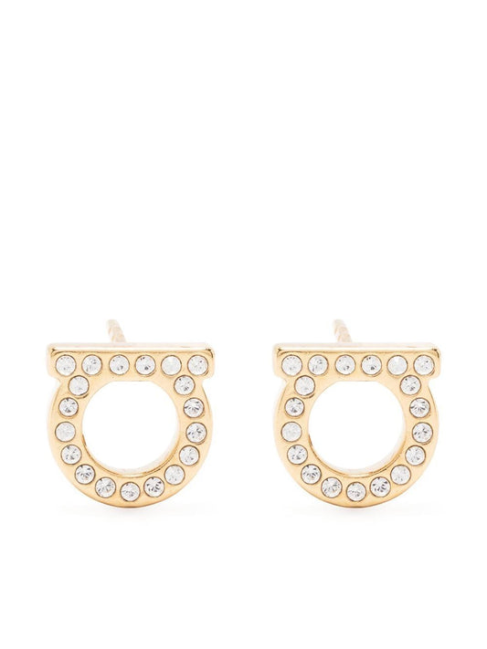 Ferragamo Bijoux Golden Jewellery — Gancini Earrings