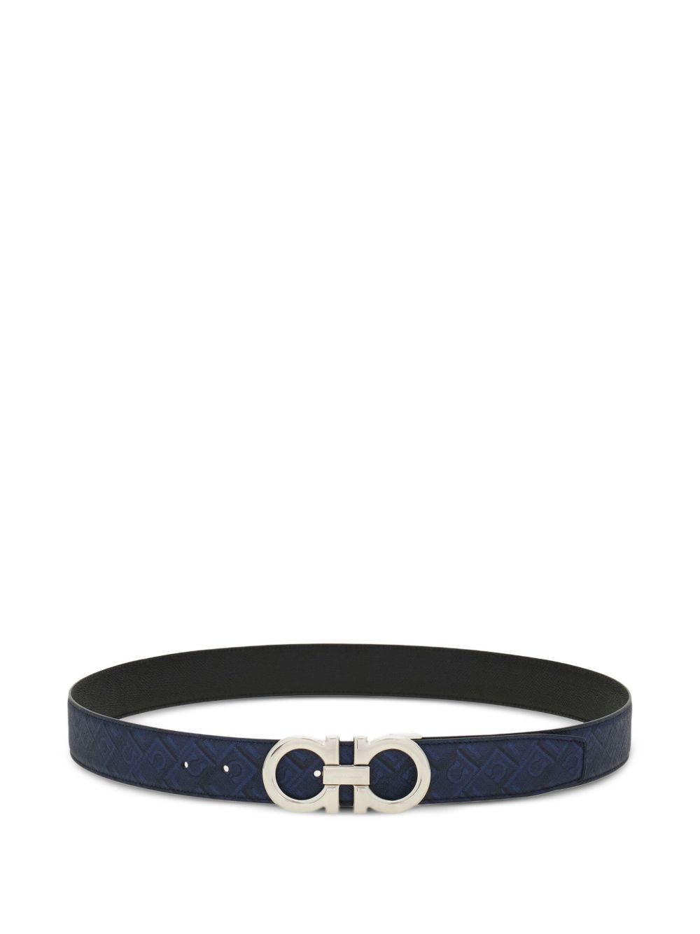 Ferragamo Belts Blue - Reversible Gancini Leather