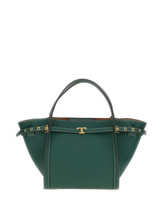 Tod'S Green Shopper Bag — Small Leather Tote | Tod'S