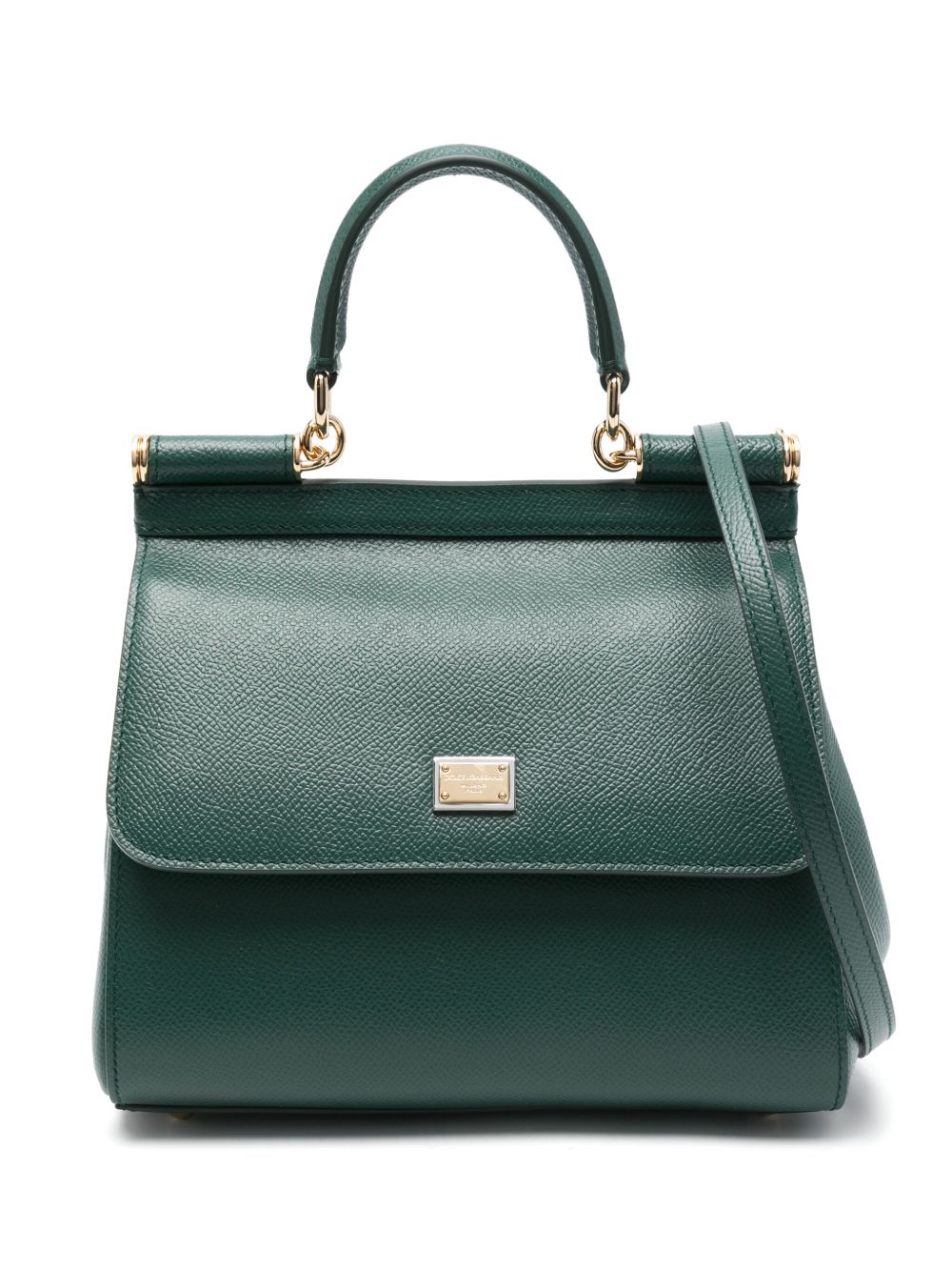 Dolce & Gabbana Handbag — Sicily Medium Leather, Dark Green