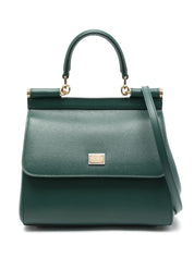 Dolce & Gabbana Handbag — Sicily Medium Leather, Dark Green