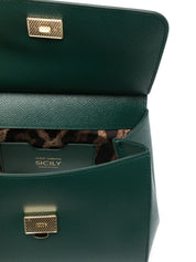 Dolce & Gabbana Handbag — Sicily Medium Leather, Dark Green