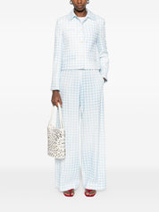 Ermanno Scervino Trousers — Clear Blue Wide‑Leg