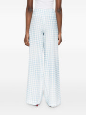Ermanno Scervino Trousers — Clear Blue Wide‑Leg
