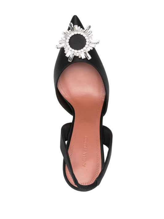 Amina Muaddi With Heel Black