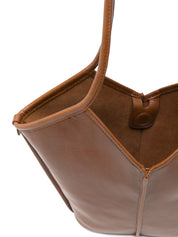 Hereu Brown Shopper Bag — Calella Leather Shoulder | Aumifour