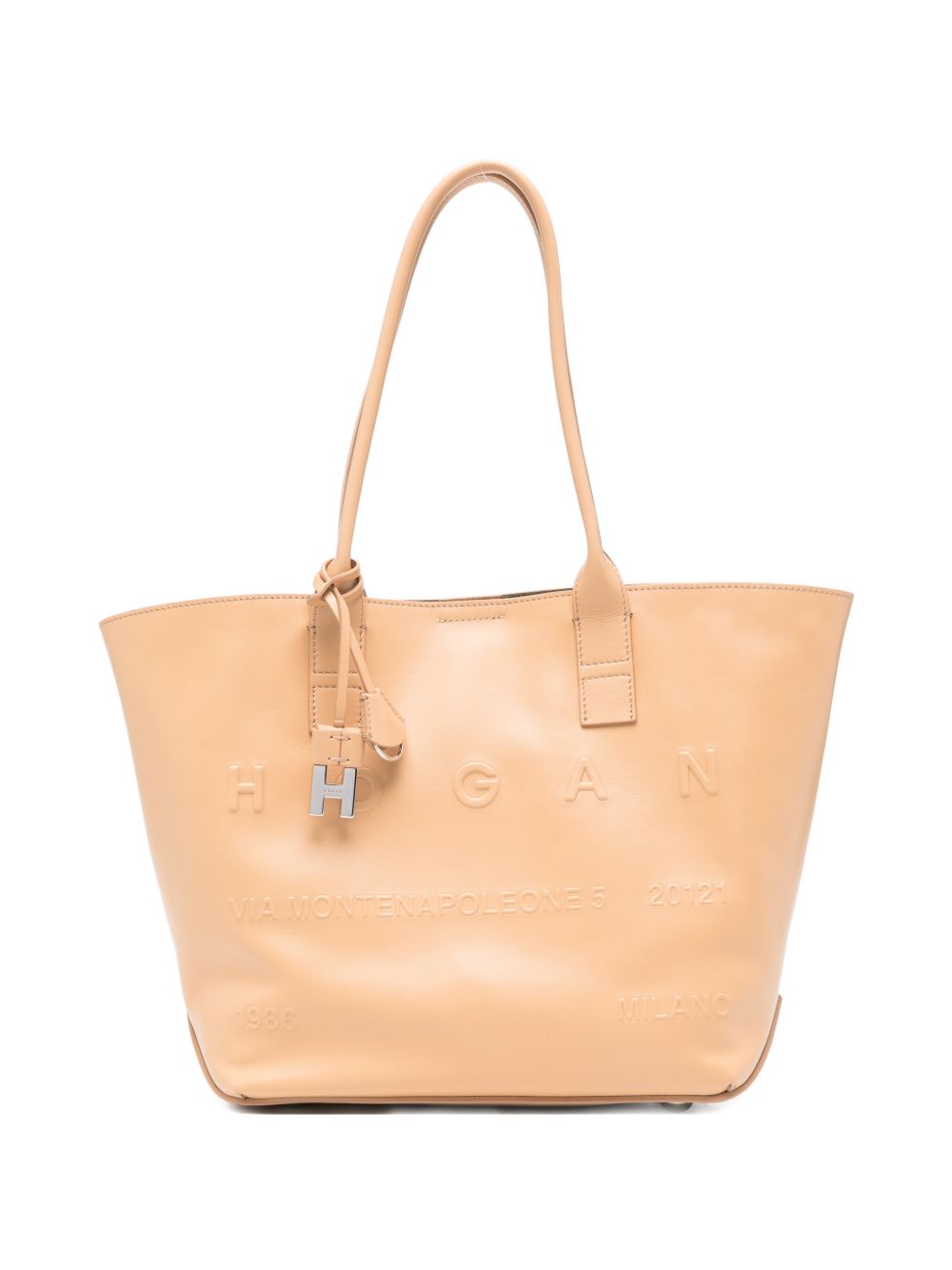 Hogan Leather Brown Shopper Bag — Small Tote, From €395