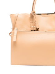 Hogan Leather Brown Shopper Bag — Small Tote, From €395