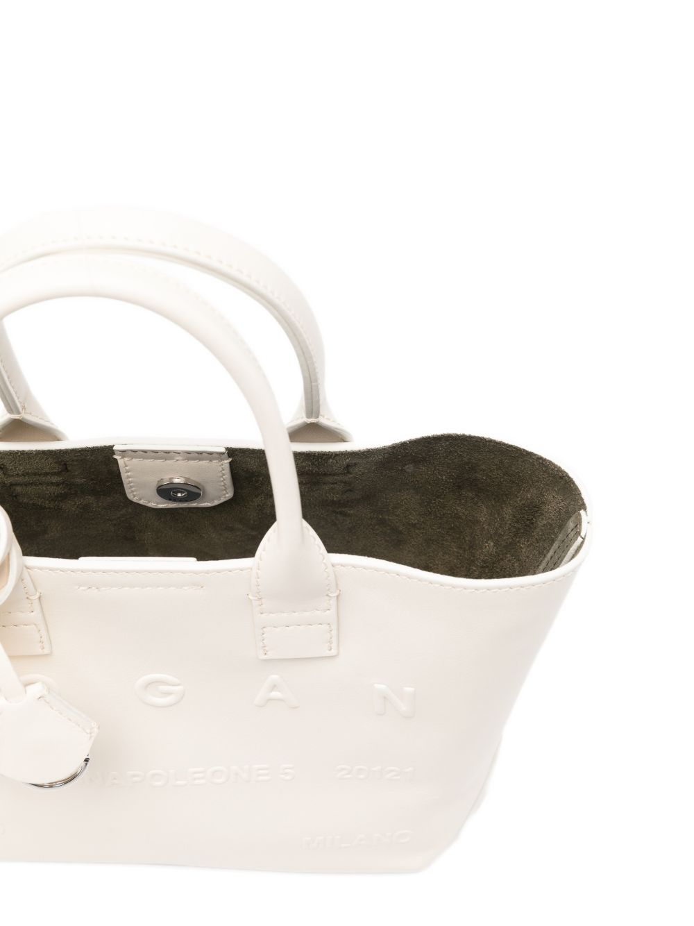 Hogan White Shopper Bag — Mini Leather Tote, New In