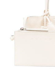 Hogan White Shopper Bag — Mini Leather Tote, New In