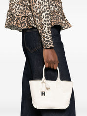 Hogan White Shopper Bag — Mini Leather Tote, New In