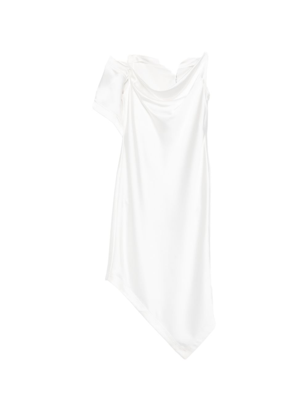 Iro White Dresses — Thiana Draped Cowl Dress