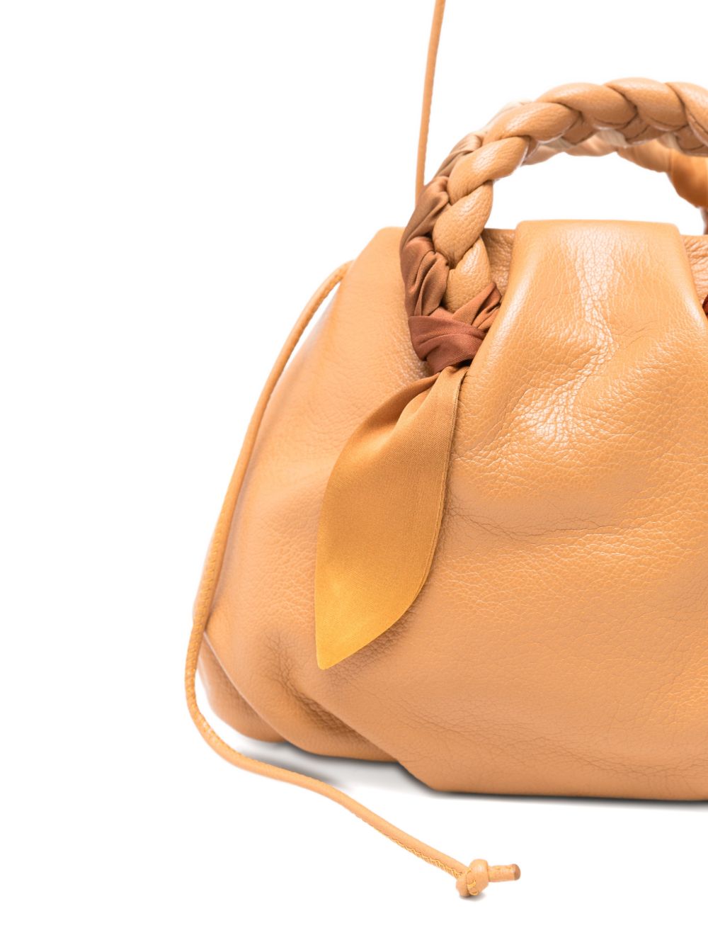 Hereu Camel Handbag — Top Handle Drawstring