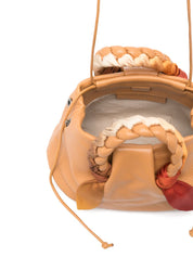 Hereu Camel Handbag — Top Handle Drawstring