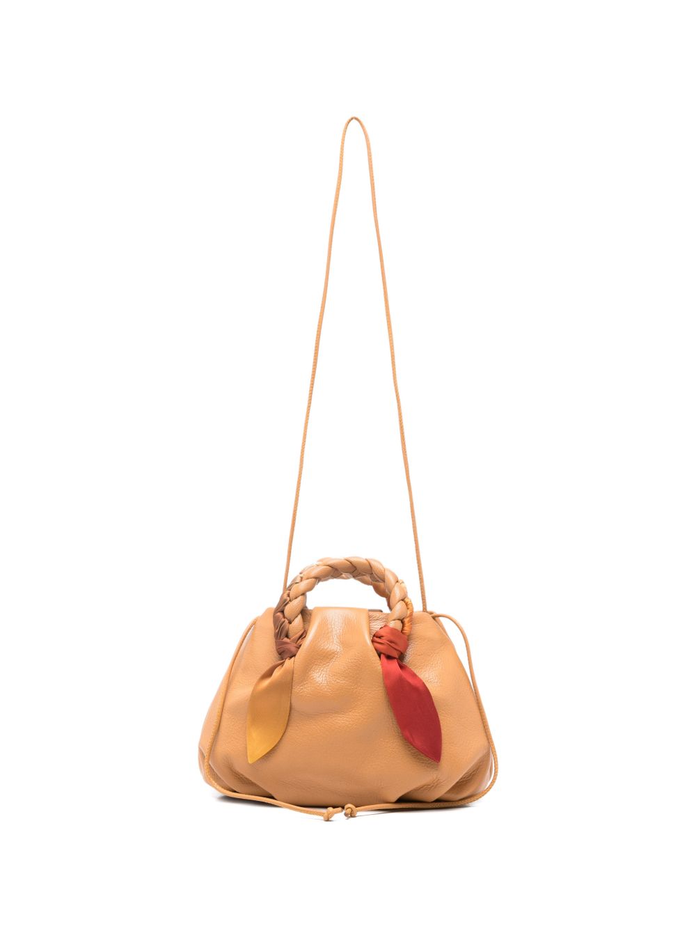 Hereu Camel Handbag — Top Handle Drawstring