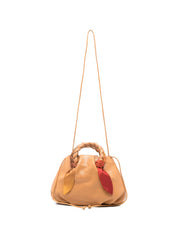 Hereu Camel Handbag — Top Handle Drawstring