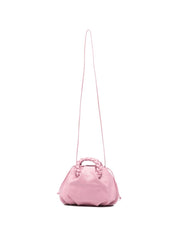 Hereu Pink Handbag — Braided Top Handle Shoulder Bag