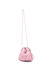 Hereu Pink Handbag — Braided Top Handle Shoulder Bag