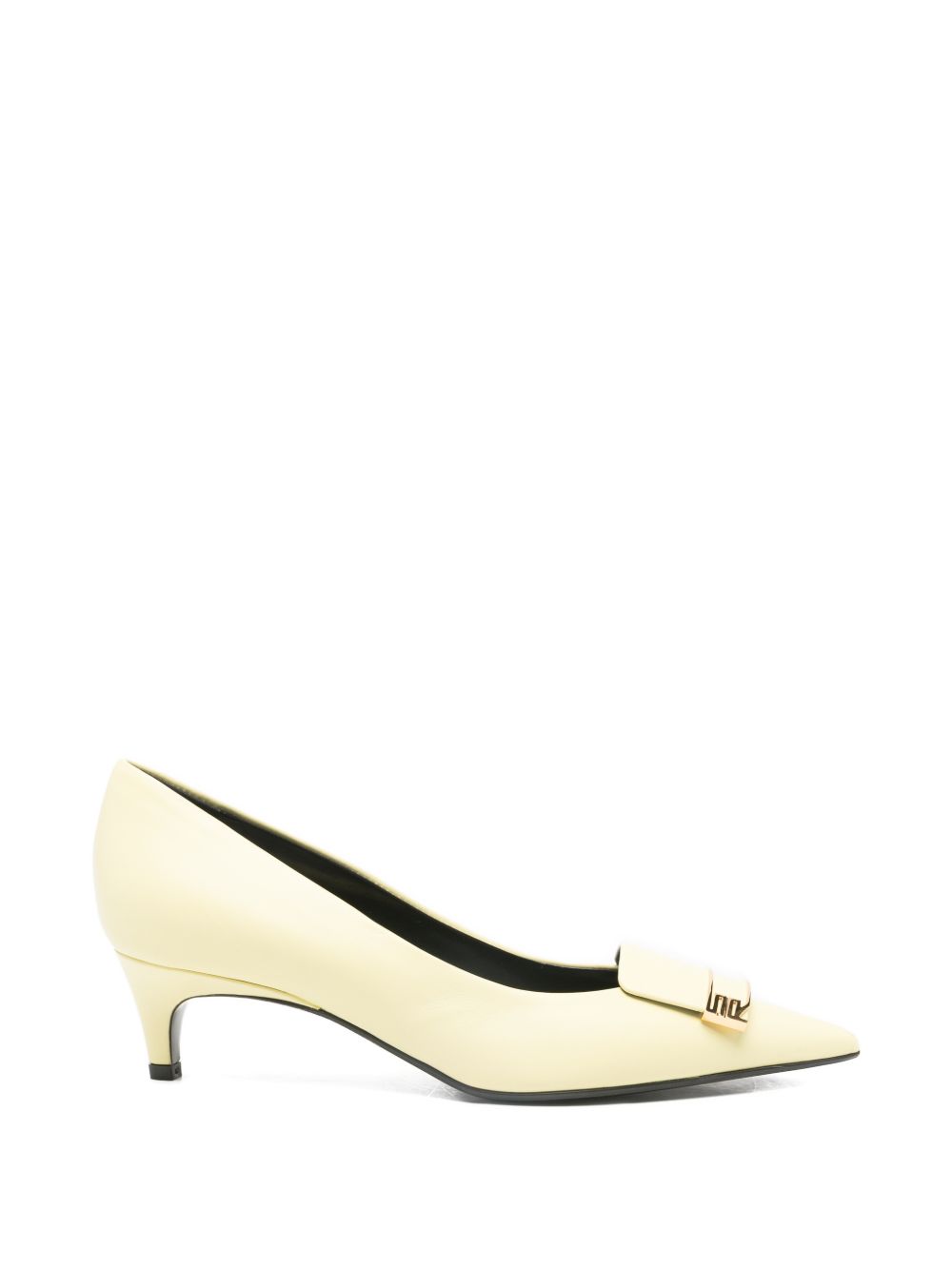 Sergio Rossi High Heel — Yellow Kitten Heel Pumps