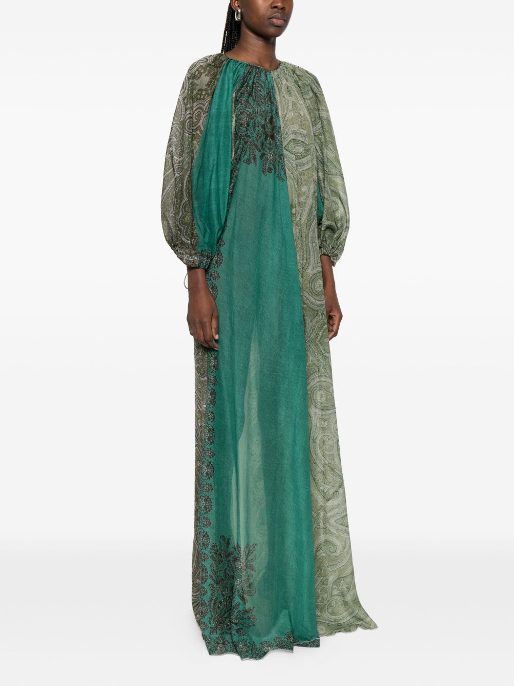 Pierre Louis Mascia Green Dresses — New Silk Maxi