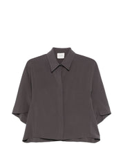 Alysi Grey Silk Shirt — New Women’s Shirt Collection