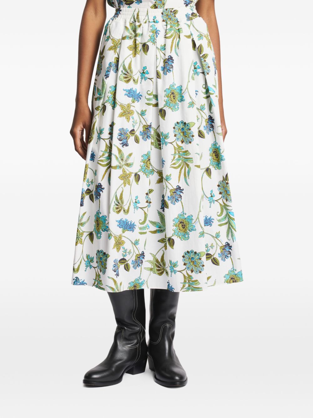 Fay Skirts White — Printed Cotton Skirt, From €120