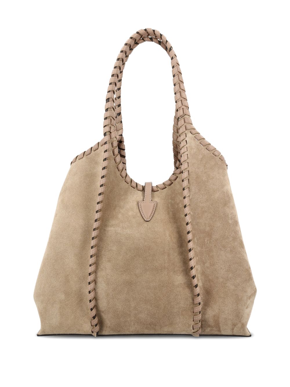 Tod'S Shopper Bag — Medium Leather Tote with Braided Trim