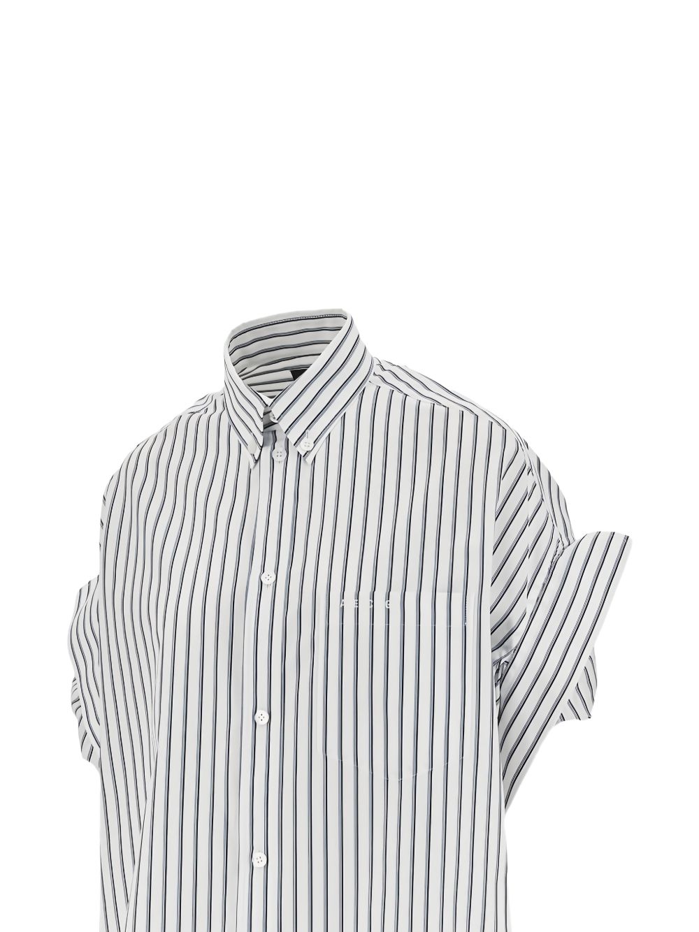 Balenciaga Shirts White — Striped Cotton Shirt, New In