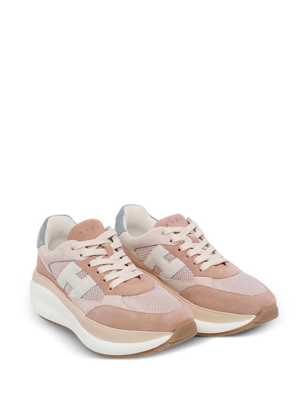 Hogan Sneakers — Pink Leather Lace-Up Women’s Shoes