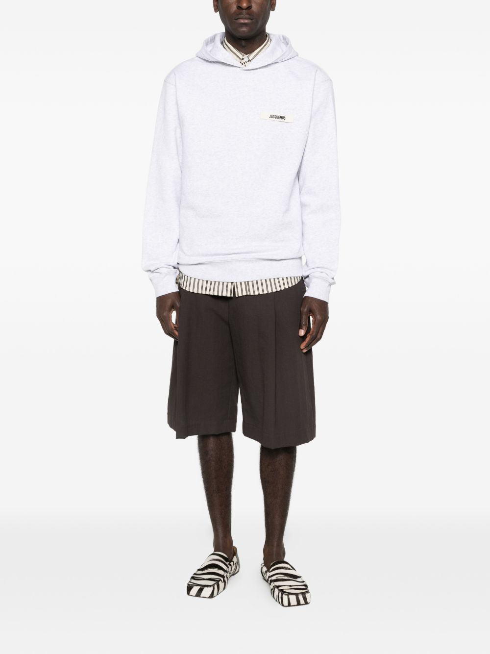 JACQUEMUS Grey Sweater — Le Hoodie Gros Grain
