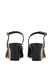 Ferragamo Medium Heel Slingbacks — Black Pumps