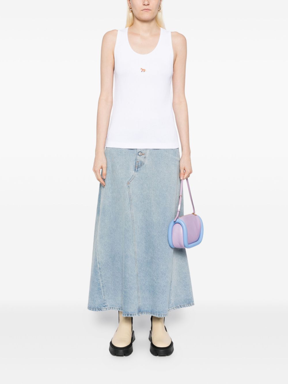 Maison Kitsuné Baby Fox Cotton Tank Top — White