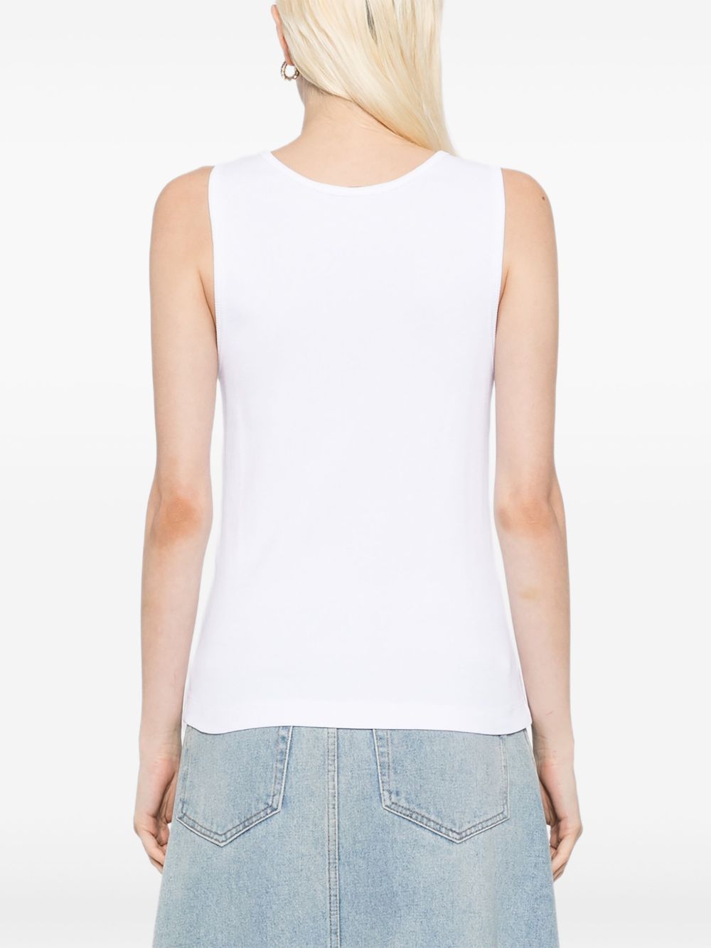 Maison Kitsuné Baby Fox Cotton Tank Top — White