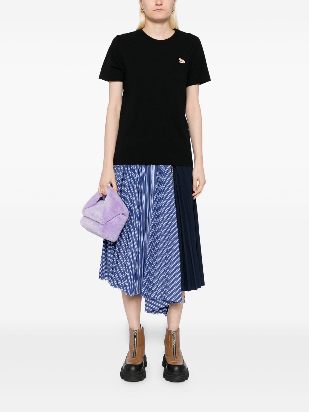 Maison Kitsuné Baby Fox T‑Shirt — Black Cotton Topwear