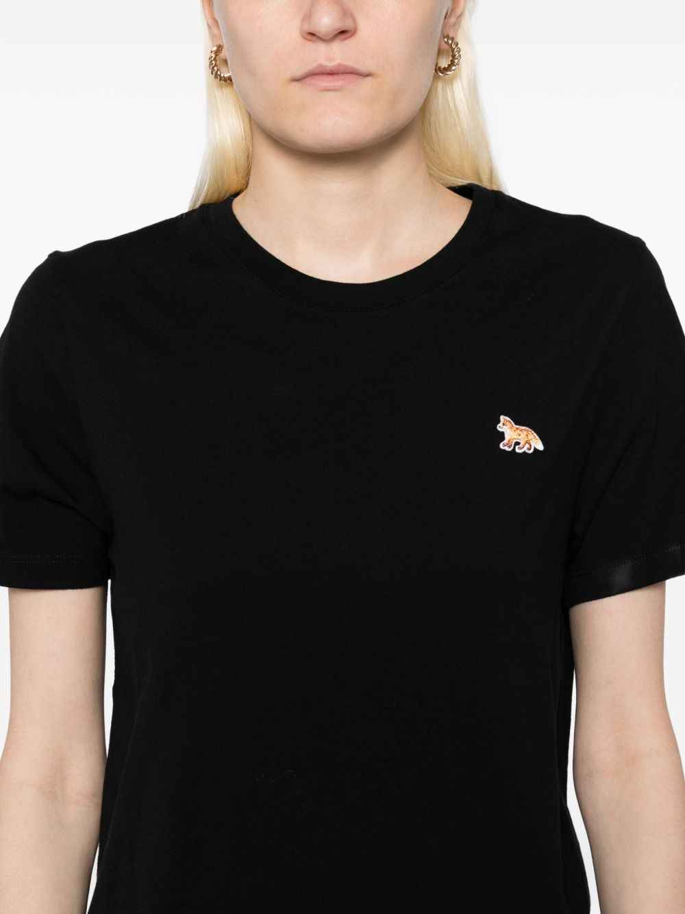 Maison Kitsuné Baby Fox T‑Shirt — Black Cotton Topwear