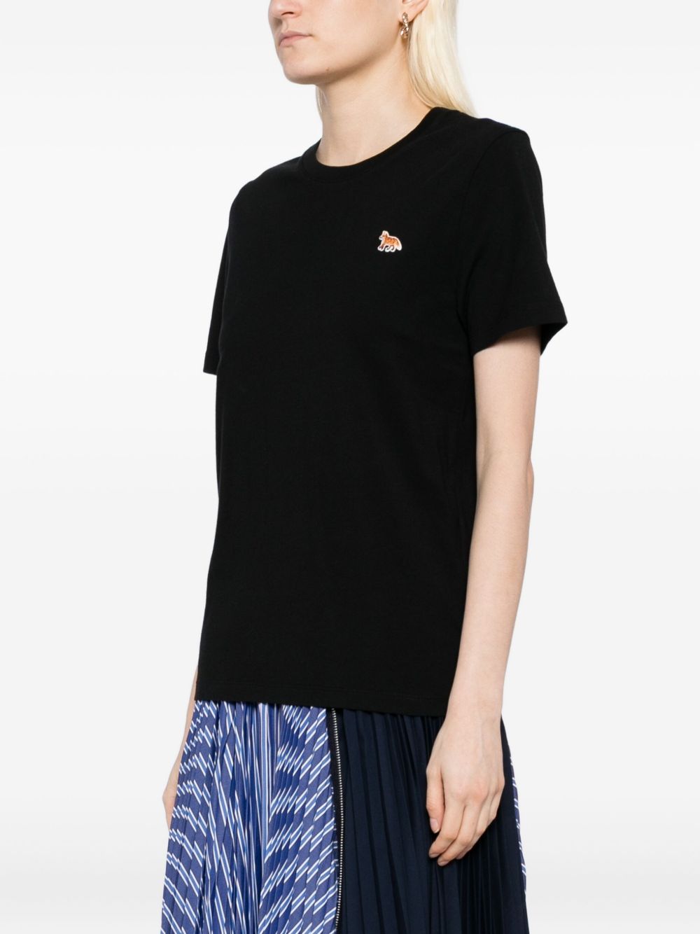 Maison Kitsuné Baby Fox T‑Shirt — Black Cotton Topwear