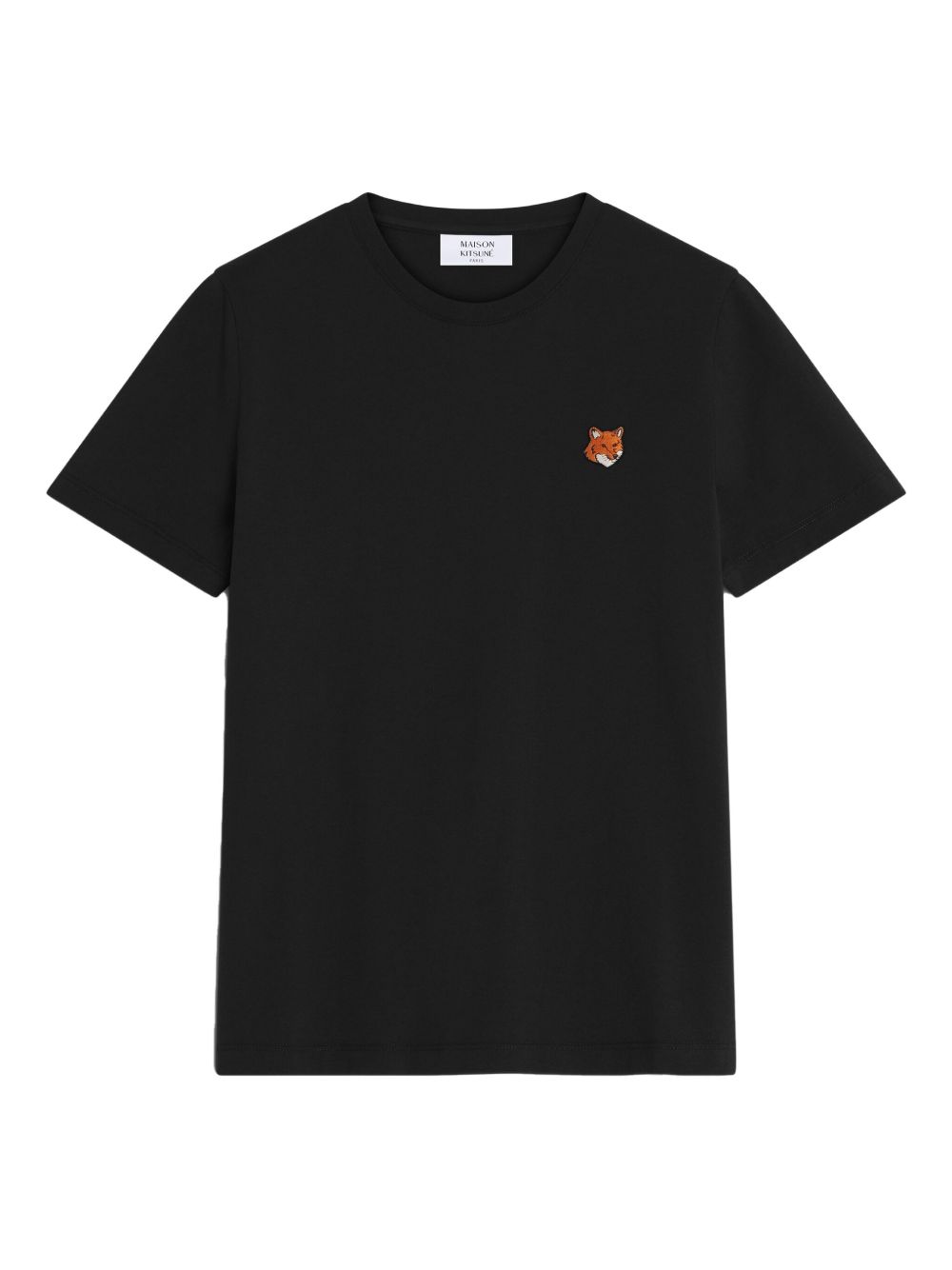 Maison Kitsuné Fox Head Cotton T‑Shirt — Black, Women
