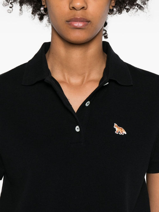 Maison Kitsuné Baby Fox Cotton Polo Shirt - Black