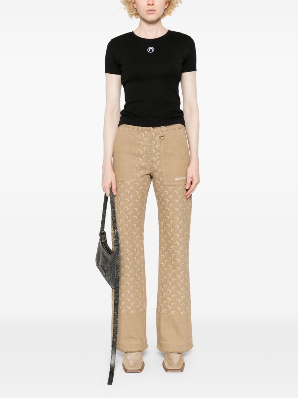 Marine Serre Black Moon T-Shirt — Women's Topwear