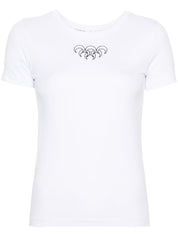 Marine Serre White Moon Cotton T-Shirt — Topwear